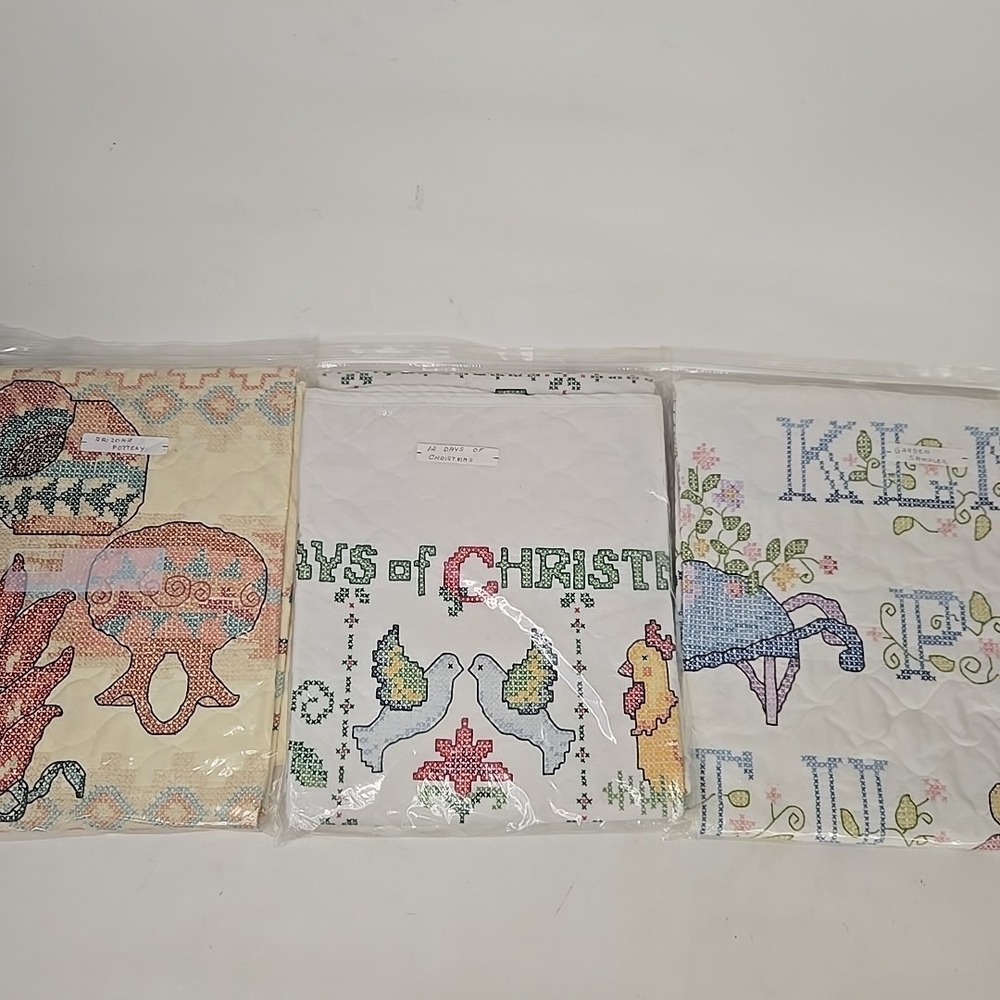 Handmade Cross-Quilt‎ Blanket Lot (Read Description)